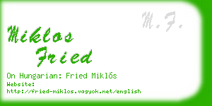 miklos fried business card